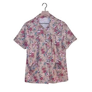 VNTG LAND AND SEA floral polyester button down 40